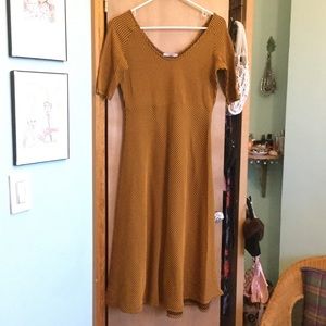 NWOT Zara 3/4 sleeve pinstripe midi swing dress size XL